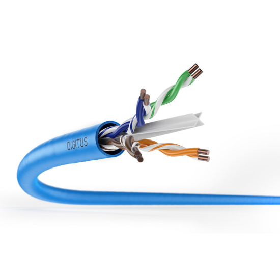 Kabel instalacyjny kat.6A U/UTP Eca AWG 23/1 LSOH 305m niebieski Digitus DK-1613-A-VH-305