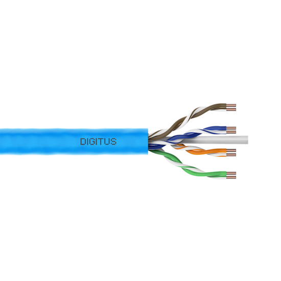 Kabel instalacyjny kat.6A U/UTP Eca AWG 23/1 LSOH 305m niebieski Digitus DK-1613-A-VH-305