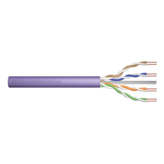 Kabel instalacyjny kat.6 U/UTP AWG 23/1 LSOH 100m fioletowy Digitus DK-1614-VH-1