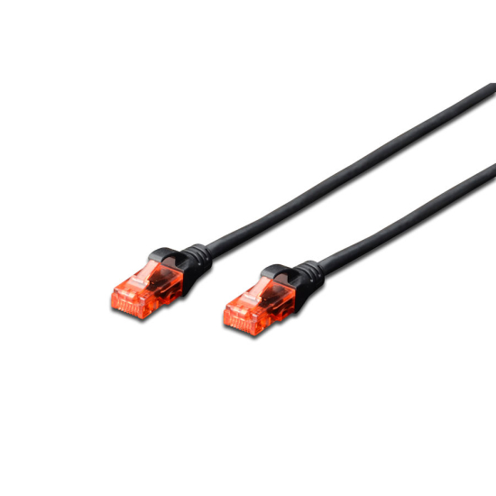 Patch cord U-UTP kat. 6 AWG 26/7 LSOH 10,0m czarny Digitus DK-1617-100/BL