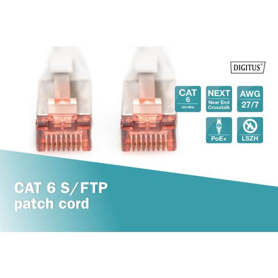 Patch cord S-FTP kat. 6 0,25m szary Digitus DK-1644-0025