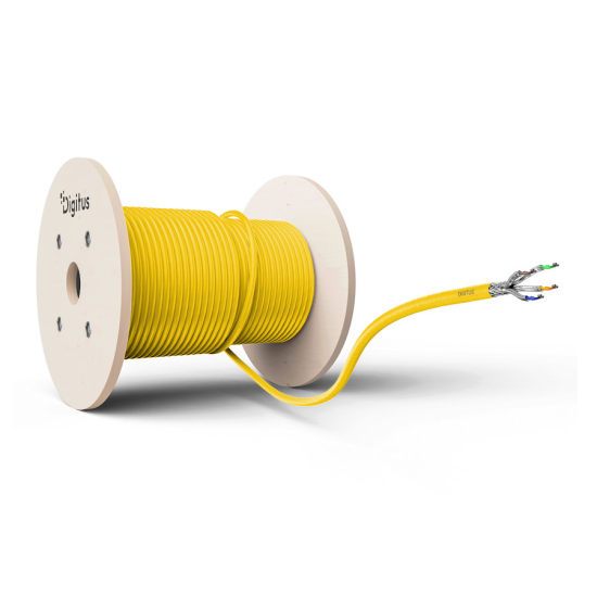 Kabel instalacyjny kat.7A S/FTP Dca AWG 22/1 LSOH 500m żółty Digitus DK-1743-A-VH-5