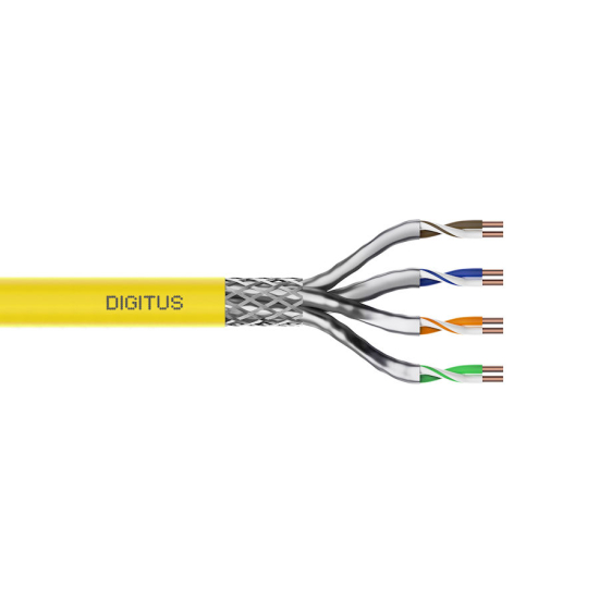 Kabel instalacyjny kat.7A S/FTP Dca AWG 22/1 LSOH 500m żółty Digitus DK-1743-A-VH-5