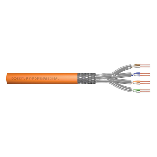 Kabel instalacyjny kat.7 S/FTP B2ca AWG 23/1 LSOH 1000m pomarańczowy Digitus DK-1745-VH-10