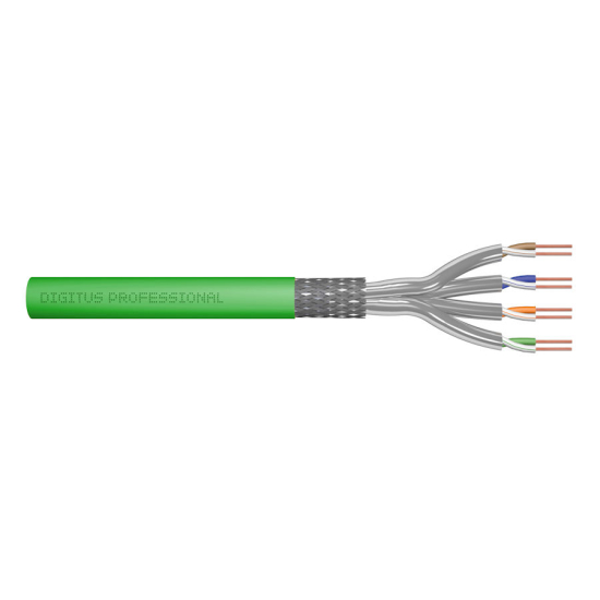 Kabel instalacyjny kat.8.2 S/FTP Dca AWG 22/1 LSOH 100m zielony Digitus DK-1843-VH-1