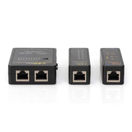 Tester kabli RJ45/RJ12/RJ11/BNC + szukacz PoE Digitus DN-14001-1