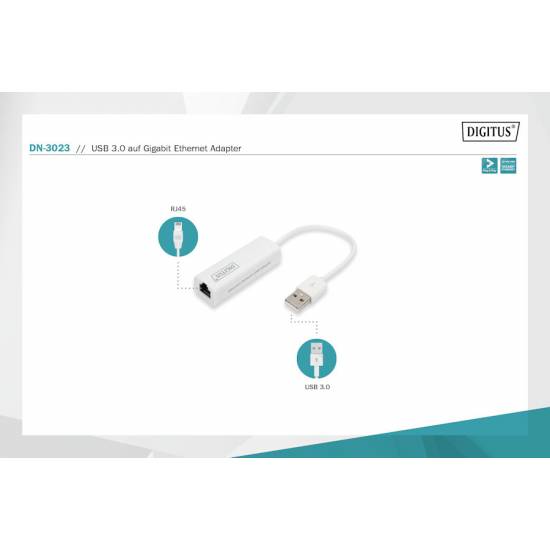 Karta sieciowa USB 3.0 Gigabit Digitus DN-3023