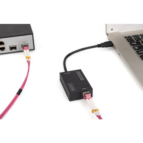 Karta sieciowa USB 3.0 -> światłowód Gigabit SFP Digitus DN-3026