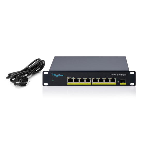 Switch Digitus DN-80122 x 8 10/100/1000/2500Mbps 1x SFP+ 10G do szafy 10''