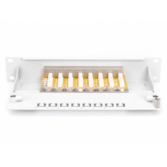 Patch panel 10'' 8x RJ45 kat.6 ekranowany Digitus DN-91608S-G szary