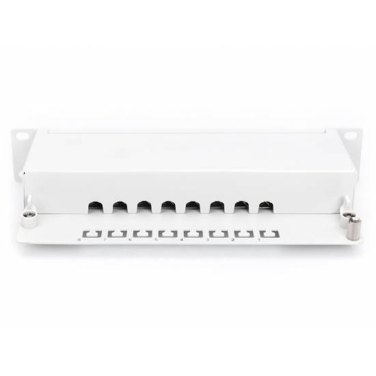Patch panel 10'' 8x RJ45 kat.6 ekranowany Digitus DN-91608S-G szary