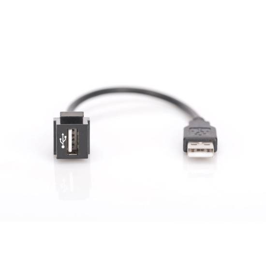 Moduł keystone USB 2.0 łącznik z kablem 12cm Digitus DN-93402