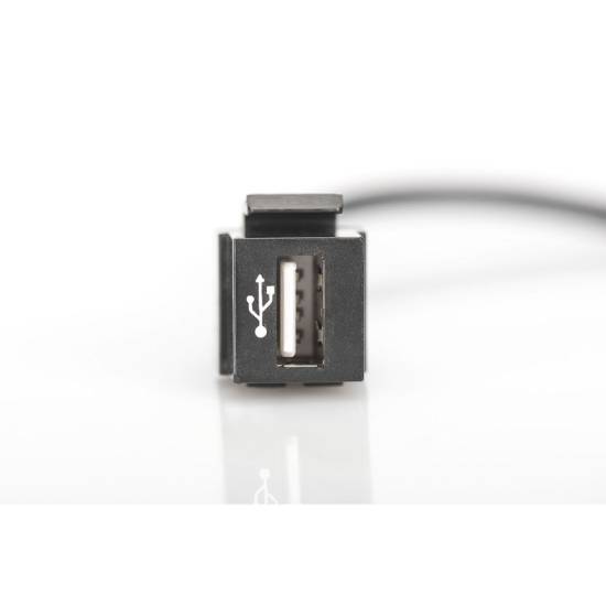 Moduł keystone USB 2.0 łącznik z kablem 12cm Digitus DN-93402