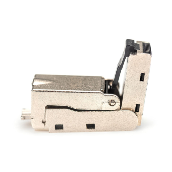 Wtyk modularny RJ45  kat.6A 10GbE PoE+ ekranowany beznarzędziowy metalowy łamany AWG 27-22 Digiitus DN-93636