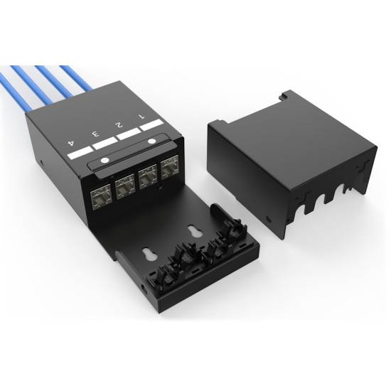 Skrzynka punktu konsolidacyjnego na 4 moduły keystone z menedżerem kabli Digitus DN-93708-4