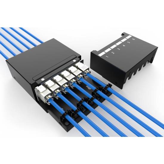 Skrzynka punktu konsolidacyjnego na 6 modułów keystone z menedżerem kabli Digitus DN-93708-6