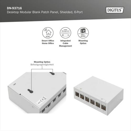 Obudowa punktu konsolidacyjnego na 6 modułów keystone Digitus DN-93716