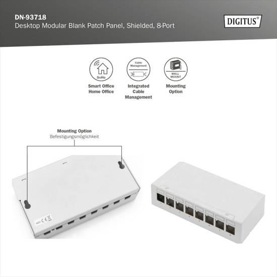 Obudowa punktu konsolidacyjnego na 8 modułów keystone Digitus DN-93718