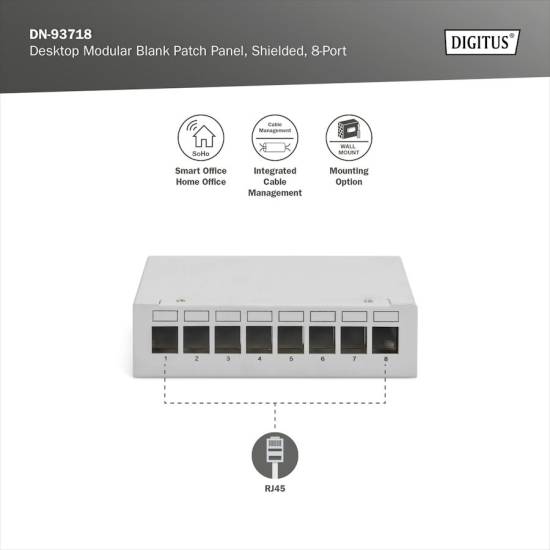 Obudowa punktu konsolidacyjnego na 8 modułów keystone Digitus DN-93718