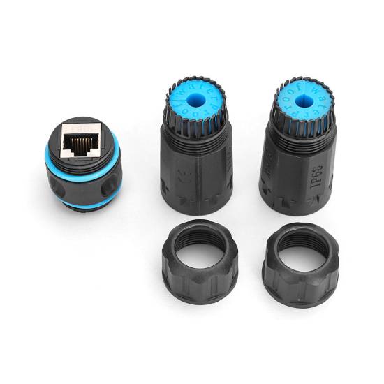Adapter RJ45/RJ45 przelotka 1:1 kat. 6A ekranowany outdoor stopień ochrony IP68 Digitus DN-93905-OD