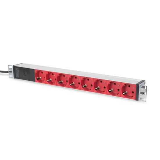 Listwa zasilająca 19" 1U 8-gniazd 2m wtyk C14 Digitus DN-95410-R