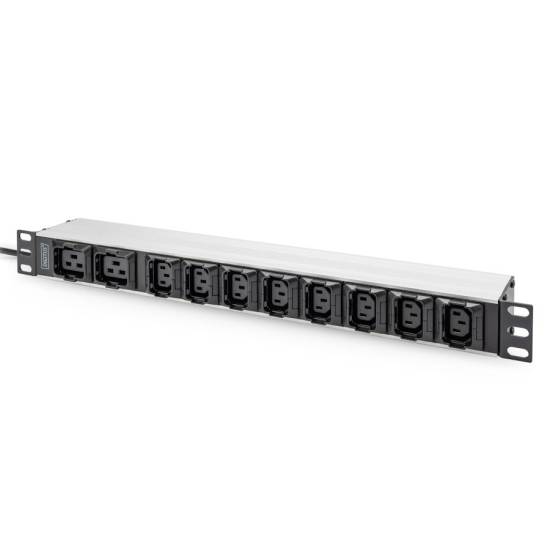 Listwa zasilająca 19" 1U 10-gniazd 8x C13 2x C19 kabel 2m wtyk C20 Digitus DN-95427