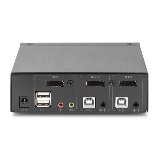 Przełącznik KVM DisplayPort 2-portowy Digitus DS-12851