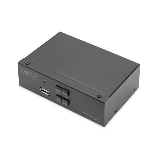 Przełącznik KVM DisplayPort 2-portowy Digitus DS-12851