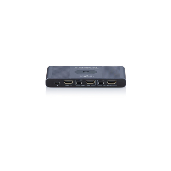 Przełącznik KVM HDMI 2x1 4K@60Hz 3x USB-A 3.1 Gen1 1x USB-C USB 3.1 Gen1 Digitus DS-12855