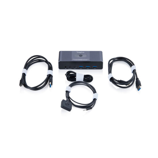 Przełącznik KVM HDMI 2x2 4K@60Hz 3x USB-A 3.1 Gen1 1x USB-C USB 3.1 Gen1 Digitus DS-12856