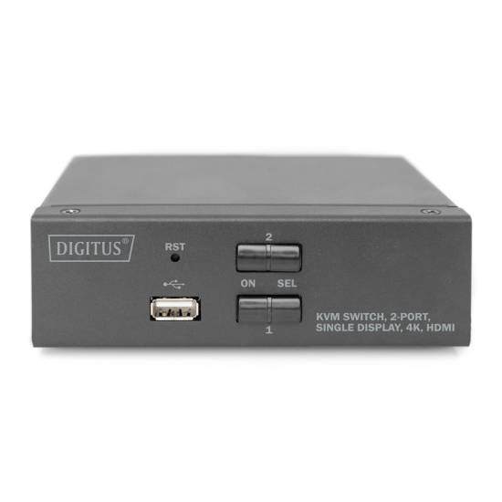 Przełącznik KVM HDMI 4K 2-portowy Digitus DS-12870