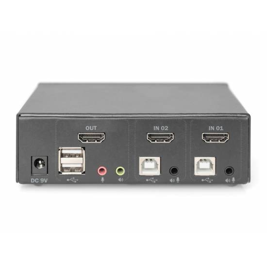 Przełącznik KVM HDMI 4K 2-portowy Digitus DS-12870