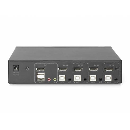 Przełącznik KVM HDMI 4K 4-portowy Digitus DS-12880