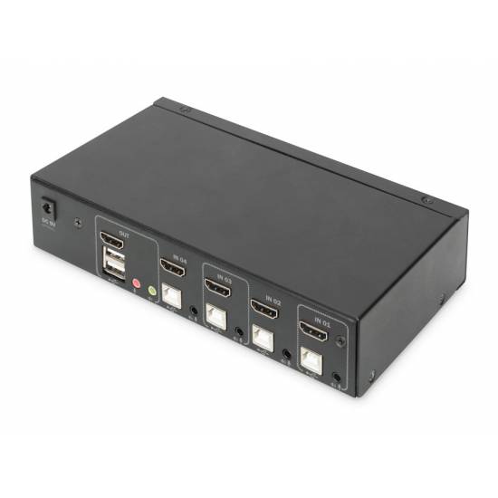 Przełącznik KVM HDMI 4K 4-portowy Digitus DS-12880