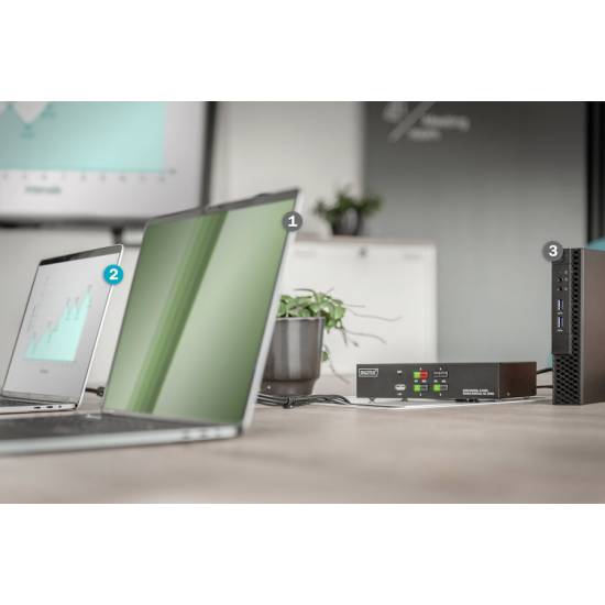 Przełącznik KVM HDMI 4K 4-portowy Digitus DS-12880