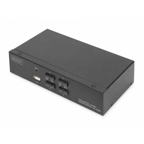 Przełącznik KVM HDMI 4K 4-portowy Digitus DS-12880