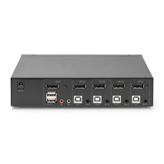 Przełącznik KVM DisplayPort 4-portowy Digitus DS-12891