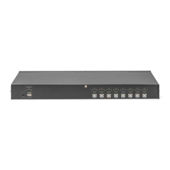 Przełącznik KVM HDMI 4K 8-portowy rack 19