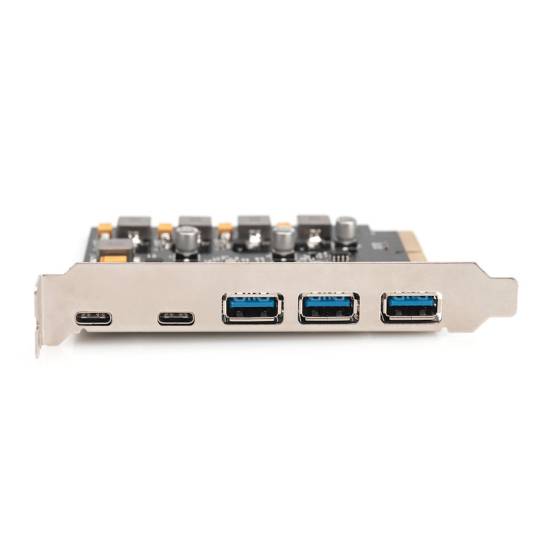 Karta PCI Express USB 3.1 USB-C x2 USB-A x3 Digitus DS-30222