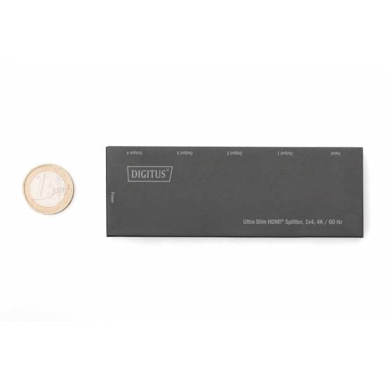 Rozdzielacz HDMI x4 4K 60Hz UHD ultra slim Digitus DS-45323