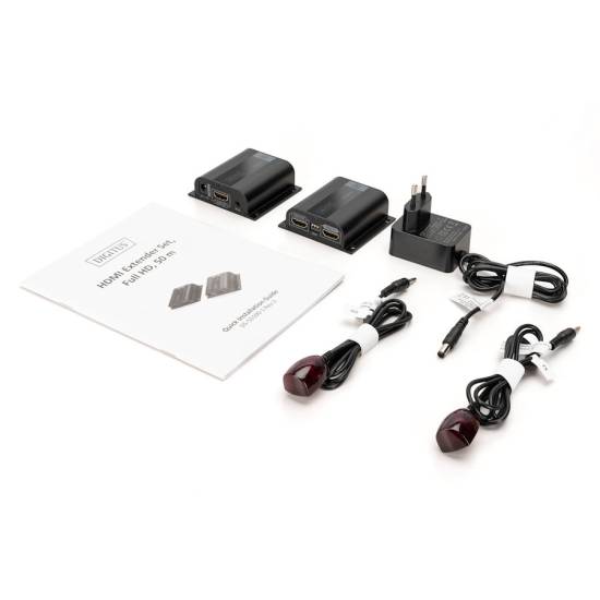 Przedłużacz wideo HDMI do 50m UTP 1080p 60Hz HDCP 1.2 IR audio Digitus DS-55100-1
