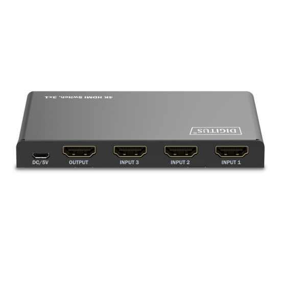 Przełącznik HDMI x3 4K/60Hz UHD HDR 18 Gbps HDCP 2.2 Digitus DS-55331