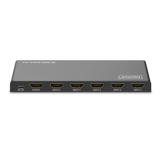 Przełącznik HDMI x5 4K/60Hz UHD HDR 18 Gbps HDCP 2.2 Digitus DS-55332
