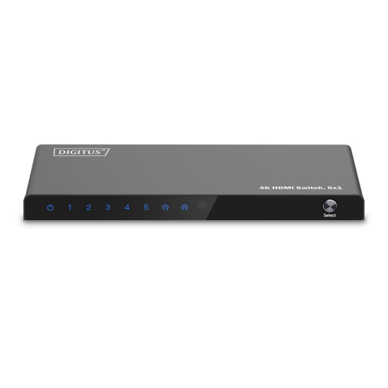Przełącznik HDMI x5 4K/60Hz UHD HDR 18 Gbps HDCP 2.2 Digitus DS-55332