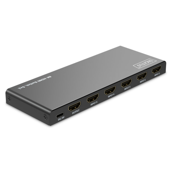 Przełącznik HDMI x5 8K/60Hz HDR 48 Gbps HDCP 2.3 Digitus DS-55334