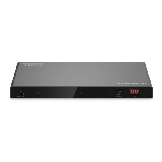 Przełącznik HDMI x4 8K/60Hz HDR 48 Gbps HDCP 2.3 Toslink / Stereo EDID Digitus DS-55335