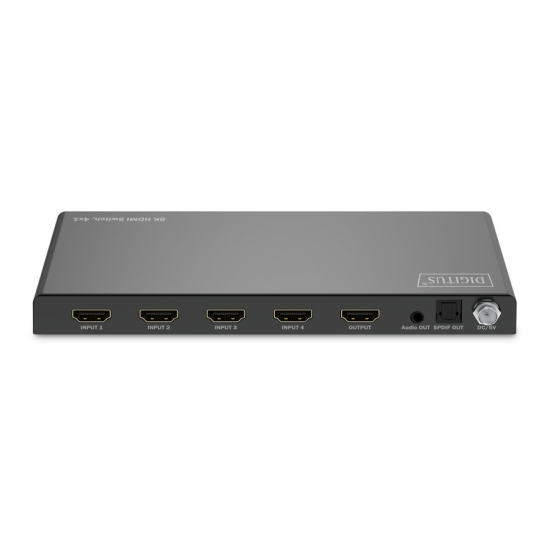 Przełącznik HDMI x4 8K/60Hz HDR 48 Gbps HDCP 2.3 Toslink / Stereo EDID Digitus DS-55335