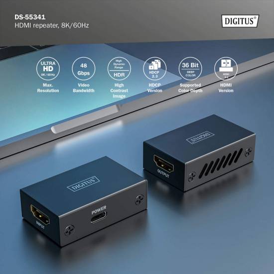 Wzmacniacz HDMI 8K 60Hz Digitus DS-55341