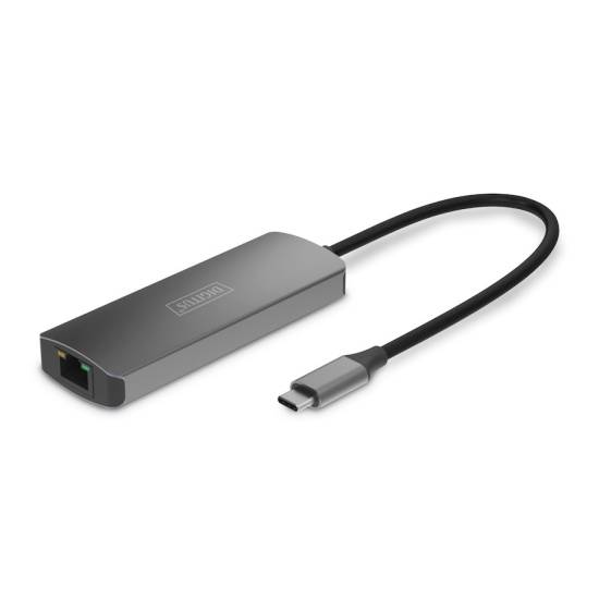 Przedłużacz wideo USB-C - HDMI 4K@120Hz do 30m skrętka kat. 6  Digitus DS-55343
