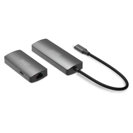 Przedłużacz wideo USB-C - HDMI 4K@120Hz do 30m skrętka kat. 6  Digitus DS-55343